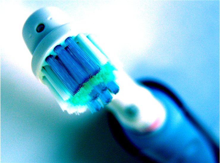 Picture Of Blue Electric Toothbrush